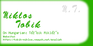 miklos tobik business card